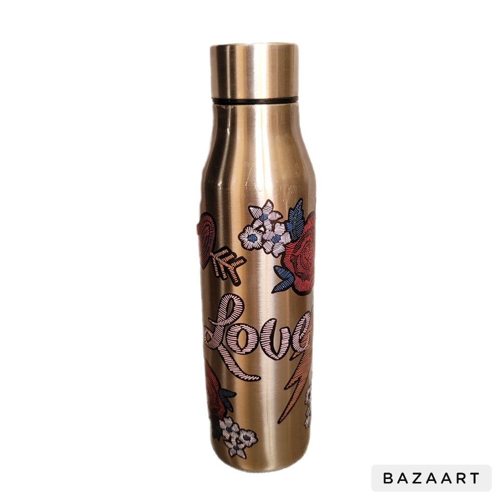 Starbucks 2019 Love Travel Water Bottle San Valentines Stainless Steel Roses